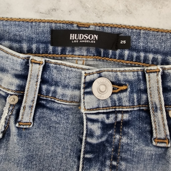 Hudson Jeans High Rise Moto Zipper Blue Jeans 25 NWT - Picture 7 of 8